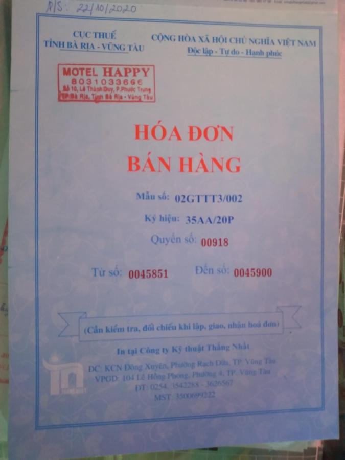 Motel Happy Bà Rịa Ngoại thất bức ảnh